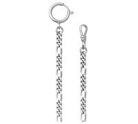 REGENT Catena per orologio da taschino con catena per orologio da taschino con moschettone e anello a molla, in diverse varianti, P-49 - Argento 5 mm, Abito