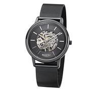 REGENT F1397 IP - Orologio da polso a carica manuale, con meccanismo a scheletro, colore: Nero, Nero , Classico
