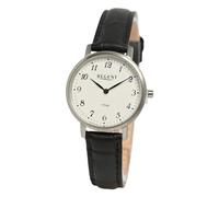 REGENT Orologi da Polso Analogici da Donna Bracciale, Cinturino in Pelle, Nero, UR2094051, Argento/Bianco