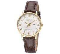 REGENT Orologio automatico da donna, in acciaio inox IPG, quadrante argento, 5 bar, diametro 34 mm F-1667