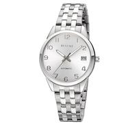 REGENT Orologio automatico da donna, in acciaio inox, quadrante argento, 5 bar, diametro 35 mm F-1663