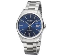 REGENT Orologio automatico da uomo, in acciaio inox, quadrante blu, 10 bar, diametro 41 mm F-1641