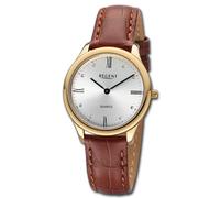 REGENT Orologio da polso analogico da donna, cinturino in pelle, nero, UR2104084, oro-bianco
