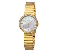 REGENT Orologio da polso analogico da donna, cinturino in metallo oro, URF1506, oro-bianco, Bracciale