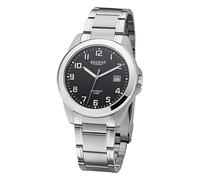 REGENT Orologio da polso con vetro zaffiro e cinturino in acciaio inossidabile: quarzo - marchio tedesco senza tempo, argento, Bracciale