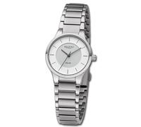 Regent BA728 - Orologio Analogico Solare da Donna con Cinturino in Metallo, Diametro 28 mm, Colore: Bianco