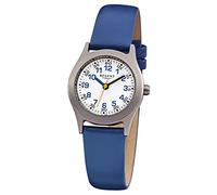 Regent - Orologio da polso per bambini, elegante, analogico al quarzo con cinturino in pelle blu e quadrante bianco, URF947