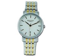 Regent Orologio da Polso Uomo Analogico Cinturino IN Metallo Argento Oro