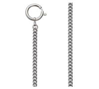 REGENT Orologio da tasca, catena per orologio da tasca con moschettone e anello a molla in diverse varianti, Ps-05 - Grigio 5 Mm, Classico