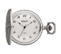 REGENT Orologio da tasca da uomo, analogico, cassa grigia, URP725, grigio-argento