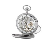 REGENT Orologio da tasca movimento meccanico visibile GM -2210, argento, Classico