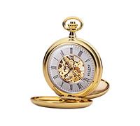 REGENT Orologio da taschino da uomo Savonnette scheletro 51 MM meccanico a carica manuale numeri romani in diverse varianti