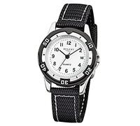 Regent Orologio per bambini orologio da polso moda quarzo analogico cinturino in tessuto nero della urf318