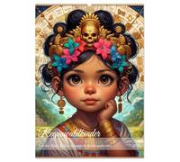 Regenwaldkinder - Ein vom Leben der Mayas inspierter Kinderkalender (Wandkalender 2026 DIN A2 hoch), CALVENDO Monatskalender: In der mystischen Welt der kleinen Mayas