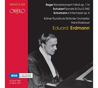 Eduard Erdmann: Reger, Schubert, Schumann - Max Reger / Franz S... (Audio Cd)