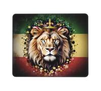 Reggae King Rasta Lion Crown Mousepad Lavabile Tappetino per Mouse Durevoli Mouse Pad per Laptop Gaming Computer 25X30Cm
