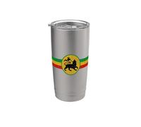 Reggae Musica Leone Di Giuda Rastafari Giamaica Bicchiere termico in acciaio inox doppia parete