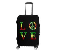 Reggae Peace Love Music Jamaica Travel Luggage Cover Lavabile Antigraffio Bagaglio Valigia Protector, Stile:, L