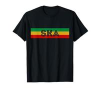 Reggae Ska Music Rasta Jamaica Stripe Maglietta