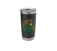 Reggae Tree Life Rasta Roots Singing Birds Music Bicchiere termico in acciaio inox doppia parete