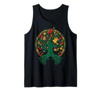 Reggae Tree Life Rasta Roots Singing Birds Music Canotta
