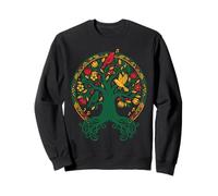 Reggae Tree Life Rasta Roots Singing Birds Music Felpa