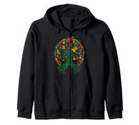 Reggae Tree Life Rasta Roots Singing Birds Music Felpa con Cappuccio