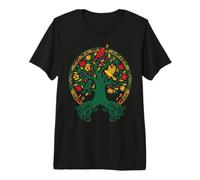 Reggae Tree Life Rasta Roots Singing Birds Music Maglietta Premium