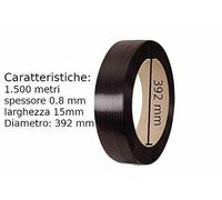 REGGETTA MANUALE IN POLIPROPILENE 1500 METRI - LARGHEZZA 15 MM. MARCA "MAESTRI"
