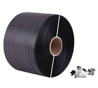 REGGETTA NERA 12 x 0,60 BOBINA REGGIA PP DA 1000 MT + 250 SIGILLI BULINATI