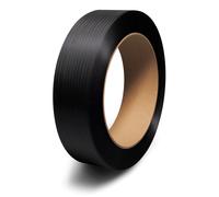 REGGETTA NERA PLASTICA POLIPROPILENE 15x06mm ROTOLO 2000m IMBALLAGGI ØFORO 40cm