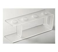 Reggi coni Gelato con 4 fori in plexiglas Dimensioni 29,5x8xh11 cm - foro per cono Ø 3,5 cm colore bianco satinato bianco