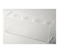 Reggi coni Gelato da Banco con 4 fori in plexiglas Dimensioni 28,5x9xh11 cm - foro per cono Ø 3,5 cm colore bianco satinato bianco