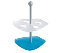 Reggi coni Gelato da banco in plexiglas quadrato 38,2xh50 cm - Ø 9,4 cm 4 coni colore Azzurro azzurro