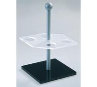 Reggi coni Gelato da banco in plexiglas quadrato 38,2xh50 cm - Ø 9,4 cm 4 coni colore nero nero