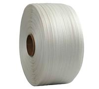 Reggia Tessile Intrecciata rinforzata 19 mm x 500 m - Qualità PRO TECPLAST FT - Alta resistenza 750 kg - Reggia con fili intrecciati