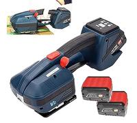 Reggiatrice automatica per saldatura, per cinghie in PP/PET larghe 1/2-5/8", pressa elettrica portatile con batteria da 4000 mAh e tenditore a caldo