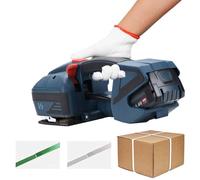 Reggiatrice elettrica automatica, kit tenditore con display digitale a batteria da 4000 mAh per reggette in PP/PET, strumento portatile portatile per scatole da imballaggio, pallet, cartoni