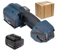 Reggiatrice elettrica automatica, pressa portatile con schermo LCD e batteria da 4000 mAh per imballaggi sicuri di scatole e pallet