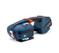 Reggiatrice elettrica portatile con 2 batterie V2 13mm a 16mm Strumento di imballaggio automatico for cintura PET PP Per uso fai da te(One battery)