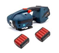 Reggiatrice elettrica portatile con 2 batterie V2 da 13 mm a 16 Strumento di imballaggio automatico for cintura in PET PP portatile(Two battery)