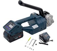 Reggiatrice elettrica portatile V1 13-16mm PP PET Strap Packing Machine Wrapping Tools for Carton Banding Tools Facile da usare per principianti e professionisti(Color:With 2 Battery)