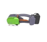 Reggiatrice elettrica, pressa per balle per colata calda portatile B-16 con due batterie e strumenti di imballaggio per applicazioni Pet/PP