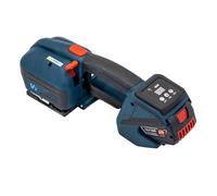 Reggiatrice elettrica V2 for reggette in PET/PP da 13-16 mm, strumento di imballaggio portatile, pressa for e a caldo Per uso fai da te(WITH TWO BATTERIES)