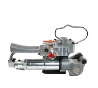 Reggiatrice in acciaio, Set di imballaggio con utensile pneumatico, macchina avvolgitrice, pressa for balle, strumento di fascettatura portatile,Kit di reggiatura portatile(A19)