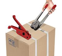 Reggiatrice manuale 1000 N per nastri PP - Larghezza di banda 12-16 mm per pacchetti di stoccaggio e sicurezza del carico - Sigillante professionale per il trasporto
