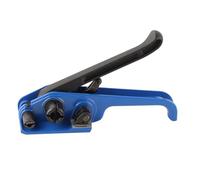 Reggiatrice Manuale per Imballaggio, Acciaio, Tensionatore e Piegatore per Cinghie PET, 16-19mm, con Taglierina, 1235g