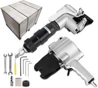 Reggiatrice pneumatica in acciaio per impieghi gravosi per cinghie metalliche da 1,25" - Tenditore ad aria compressa, taglierina e sigillatrice per imballaggi ad alta resistenza, sistema di fascetta