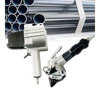 Reggiatrice pneumatica in acciaio - Strumento di reggiatura in metallo resistente, tenditore, taglierina e sigillatrice per imballaggi portatili ad alta resistenza di larghezza 19/25/32 mm
