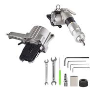 Reggiatrice pneumatica in acciaio, utensile for reggia metallicas, tenditore for impieghi gravosi e sigillante for reggette di larghezza 19 mm/25 mm/32 mm, macchina for imballaggio portatile(19mm)